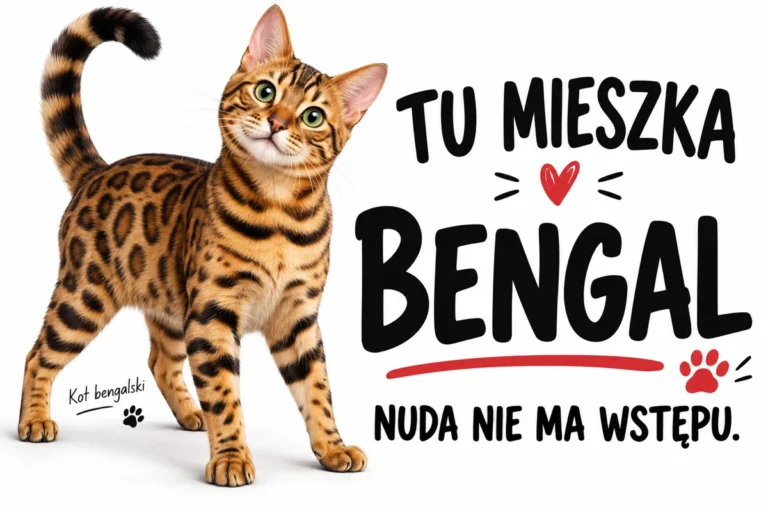 TU MIESZKA BENGAL — NUDA NIE MA WSTĘPU. | tabliczka Bogler 30 × 20 cm