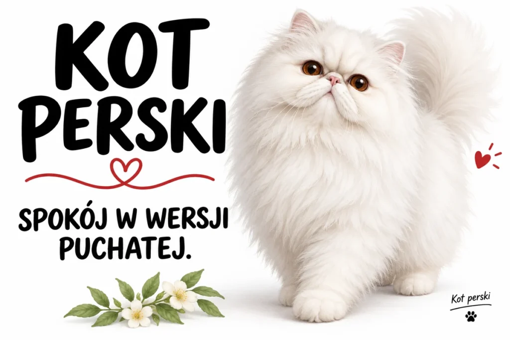 KOT PERSKI — SPOKÓJ W WERSJI PUCHATEJ. | tabliczka Bogler 30 × 20 cm