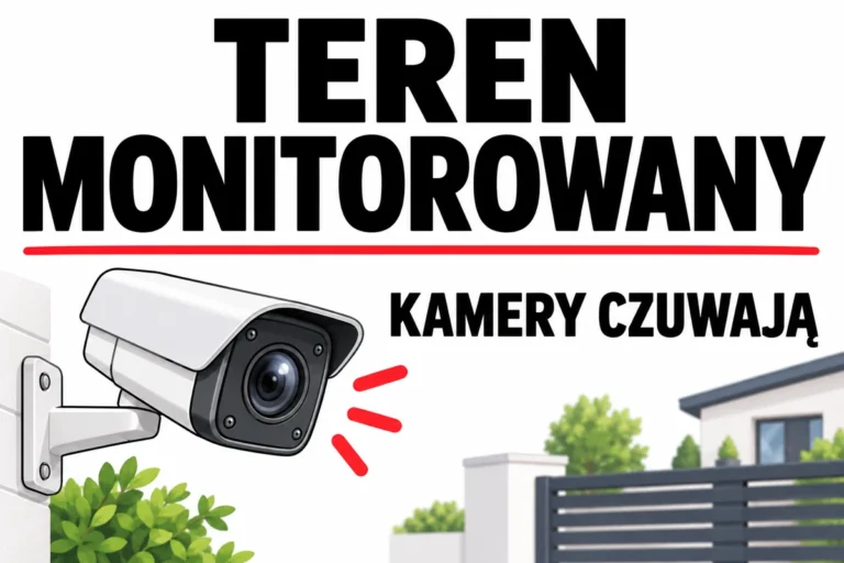 Tabliczka „Teren Monitorowany” — 30 × 20 cm