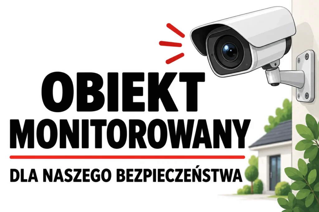 OBIEKT MONITOROWANY — DLA NASZEGO BEZPIECZEŃSTWA | tabliczka Bogler 30 × 20 cm