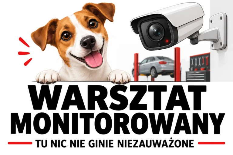 WARSZTAT MONITOROWANY — TU NIC NIE GINIE NIEZAUWAŻONE | tabliczka Bogler 30 × 20 cm