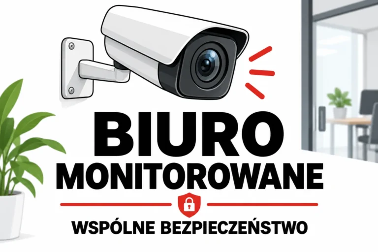 BIURO MONITOROWANE — WSPÓLNE BEZPIECZEŃSTWO | tabliczka Bogler 30 × 20 cm