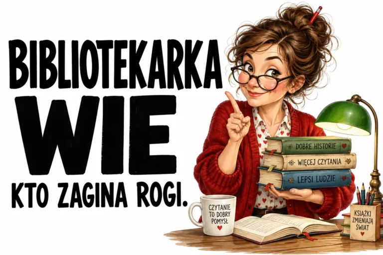 BIBLIOTEKARKA WIE — KTO ZAGINA ROGI. | tabliczka Bogler 30 × 20 cm