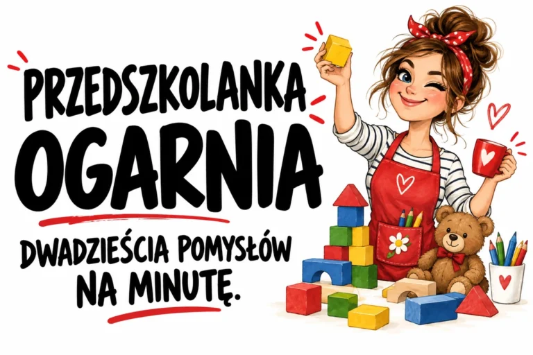 PRZEDSZKOLANKA OGARNIA — DWADZIEŚCIA POMYSŁÓW NA MINUTĘ. | tabliczka Bogler 30 × 20 cm