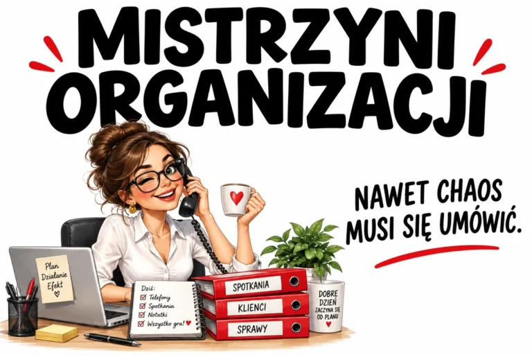MISTRZYNI ORGANIZACJI — NAWET CHAOS MUSI SIĘ UMÓWIĆ. | tabliczka Bogler 30 × 20 cm