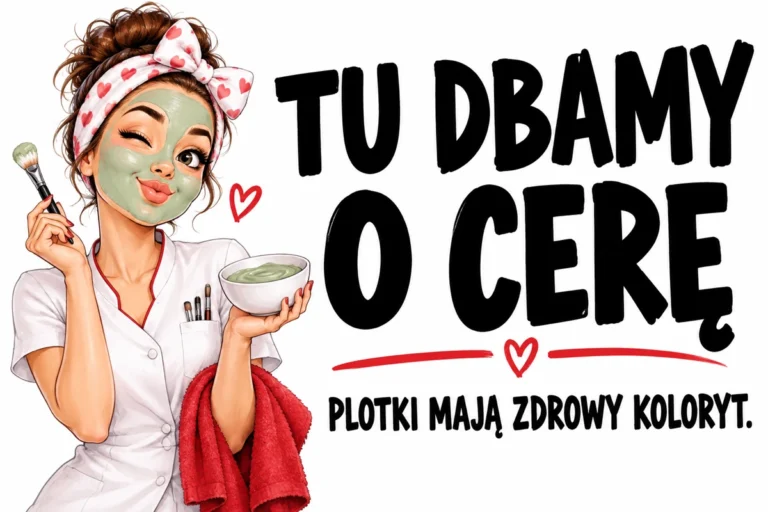 TU DBAMY O CERĘ — PLOTKI MAJĄ ZDROWY KOLORYT. | tabliczka Bogler 30 × 20 cm