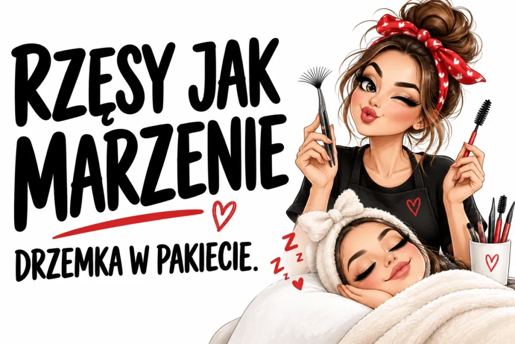 RZĘSY JAK MARZENIE — DRZEMKA W PAKIECIE. | tabliczka Bogler 30 × 20 cm