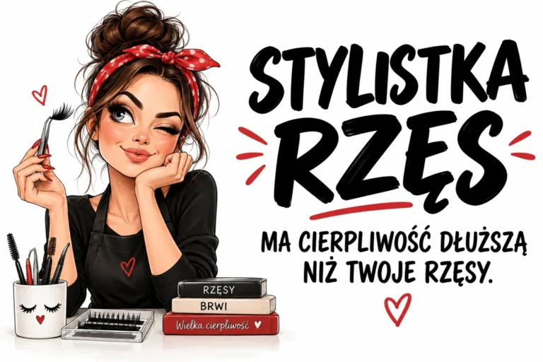 STYLISTKA RZĘS — MA CIERPLIWOŚĆ DŁUŻSZĄ NIŻ TWOJE RZĘSY. | tabliczka Bogler 30 × 20 cm