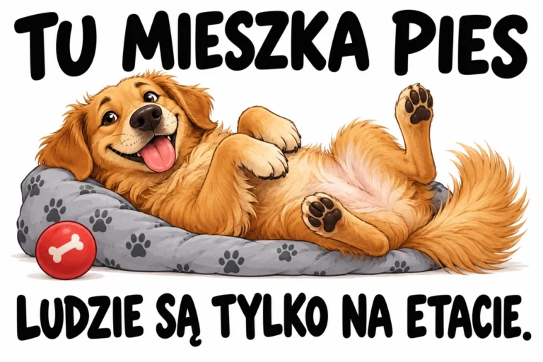 TU MIESZKA PIES — LUDZIE SĄ TYLKO NA ETACIE.