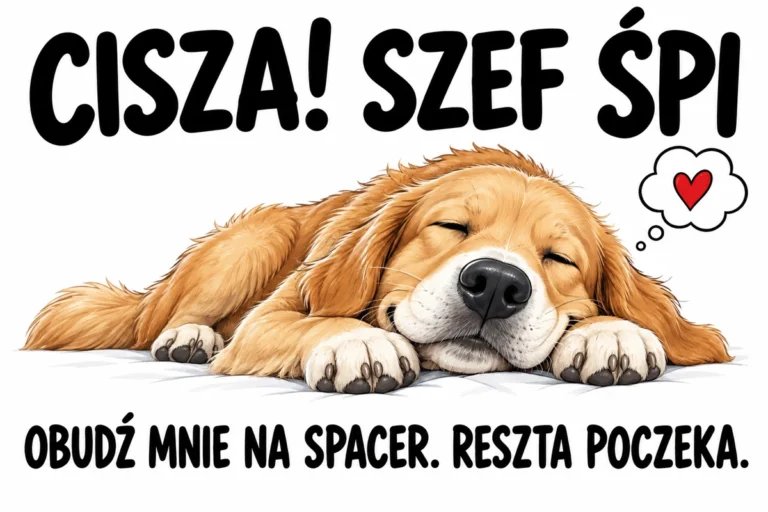 CISZA! SZEF ŚPI — OBUDŹ MNIE NA SPACER. RESZTA POCZEKA.