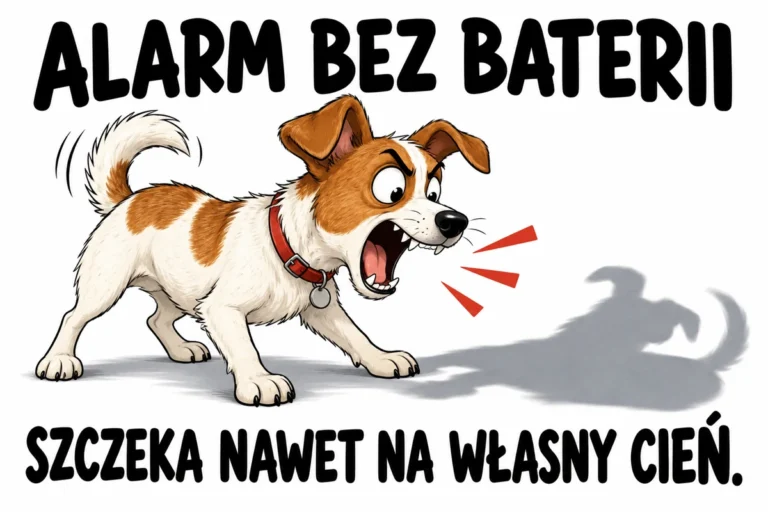 ALARM BEZ BATERII — SZCZEKA NAWET NA WŁASNY CIEŃ.