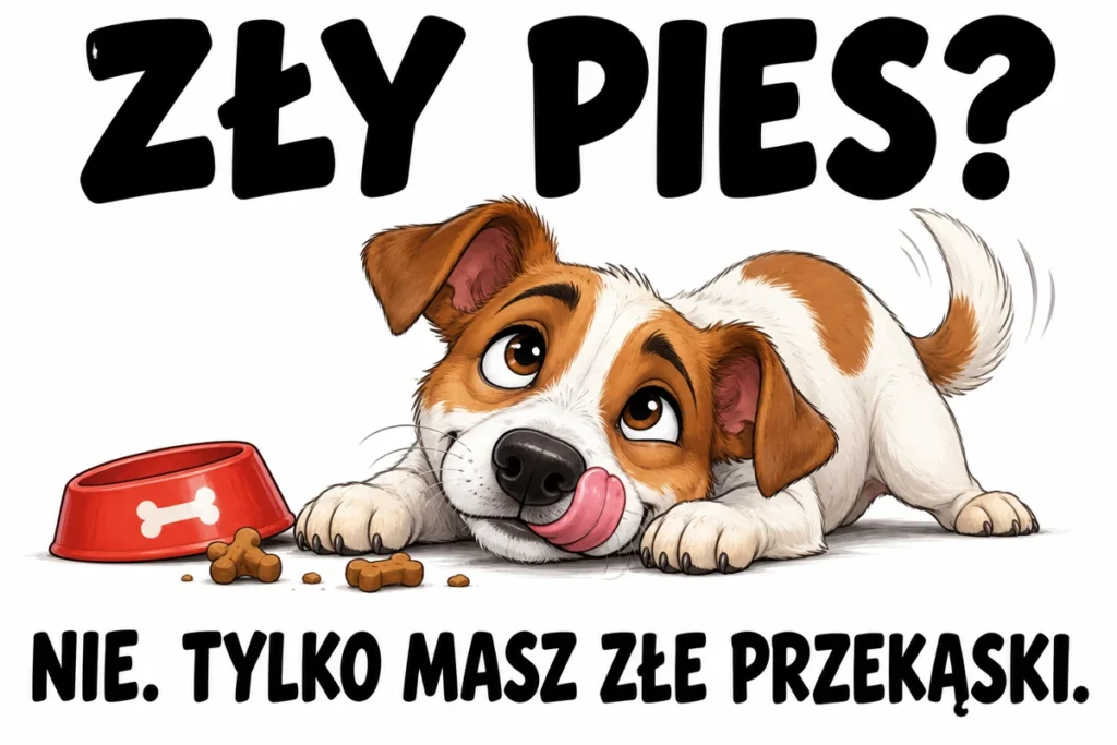ZŁY PIES? — NIE. TYLKO MASZ ZŁE PRZEKĄSKI.