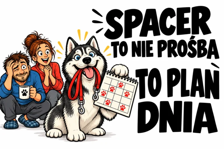 SPACER TO NIE PROŚBA — TO PLAN DNIA | tabliczka Bogler 30 × 20 cm