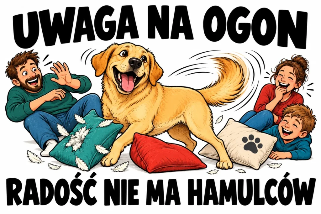 UWAGA NA OGON — RADOŚĆ NIE MA HAMULCÓW | tabliczka Bogler 30 × 20 cm