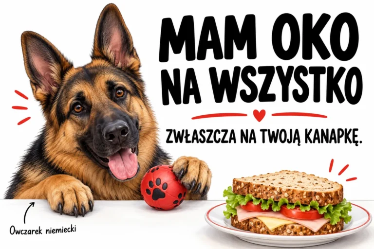 MAM OKO NA WSZYSTKO — ZWŁASZCZA NA TWOJĄ KANAPKĘ. | tabliczka Bogler 30 × 20 cm