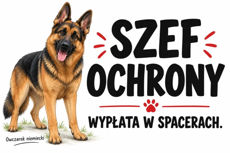 SZEF OCHRONY — WYPŁATA W SPACERACH. | tabliczka Bogler 30 × 20 cm