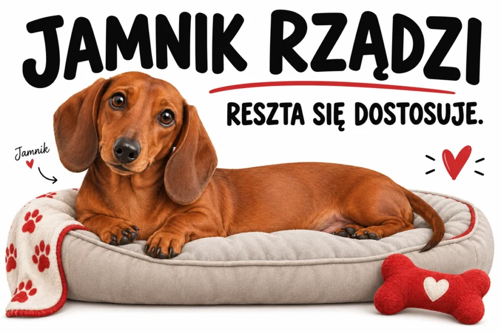 JAMNIK RZĄDZI — RESZTA SIĘ DOSTOSUJE. | tabliczka Bogler 30 × 20 cm