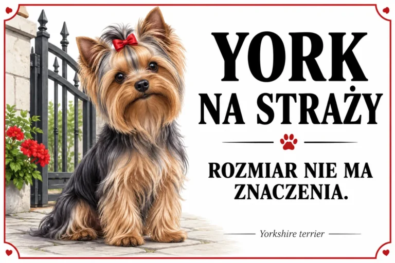YORK NA STRAŻY — ROZMIAR NIE MA ZNACZENIA. | tabliczka Bogler 30 × 20 cm