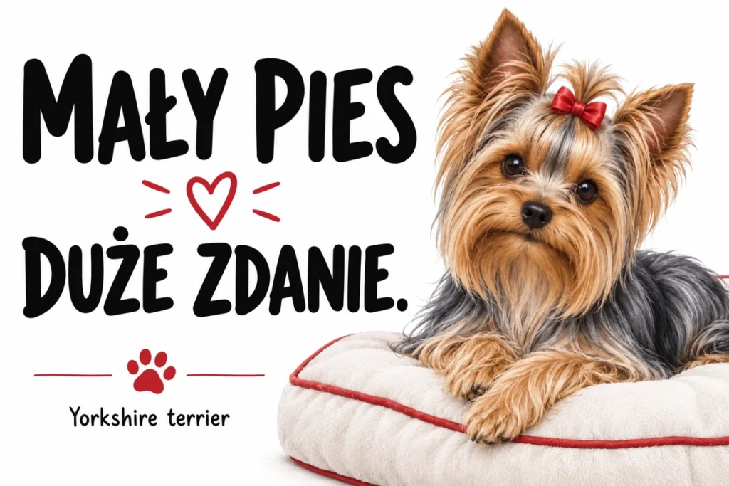 MAŁY PIES — DUŻE ZDANIE. | tabliczka Bogler 30 × 20 cm