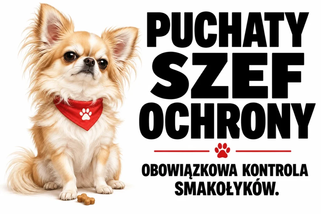 PUCHATY SZEF OCHRONY — OBOWIĄZKOWA KONTROLA SMAKOŁYKÓW. | tabliczka Bogler 30 × 20 cm