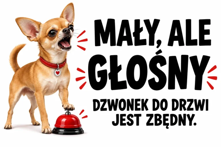 MAŁY, ALE GŁOŚNY — DZWONEK DO DRZWI JEST ZBĘDNY. | tabliczka Bogler 30 × 20 cm