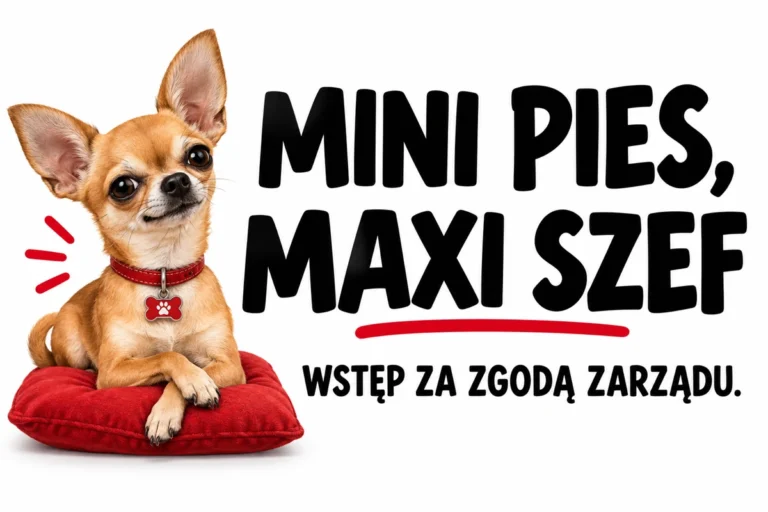 MINI PIES, MAXI SZEF — WSTĘP ZA ZGODĄ ZARZĄDU. | tabliczka Bogler 30 × 20 cm