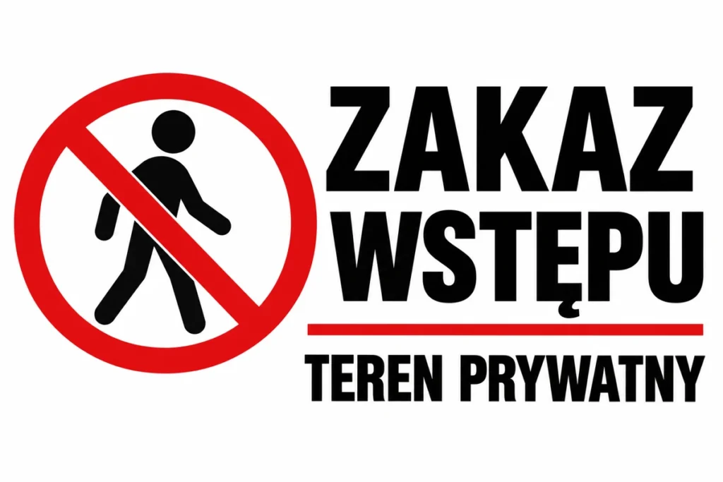 ZAKAZ WSTĘPU — TEREN PRYWATNY | tabliczka Bogler 30 × 20 cm