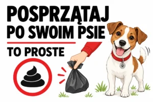 POSPRZĄTAJ PO SWOIM PSIE — TO PROSTE | tabliczka Bogler 30 × 20 cm