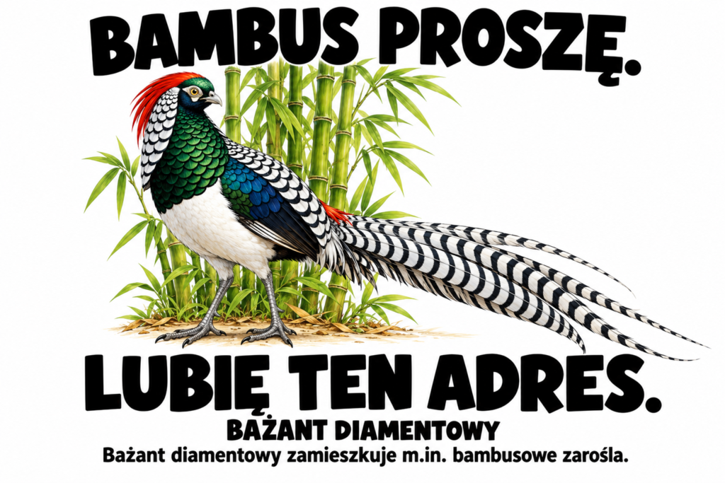 Bażant diamentowy — BAMBUS PROSZĘ