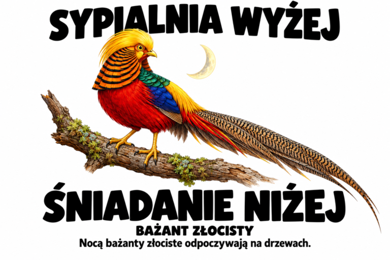 Bażant złocisty — SYPIALNIA WYŻEJ