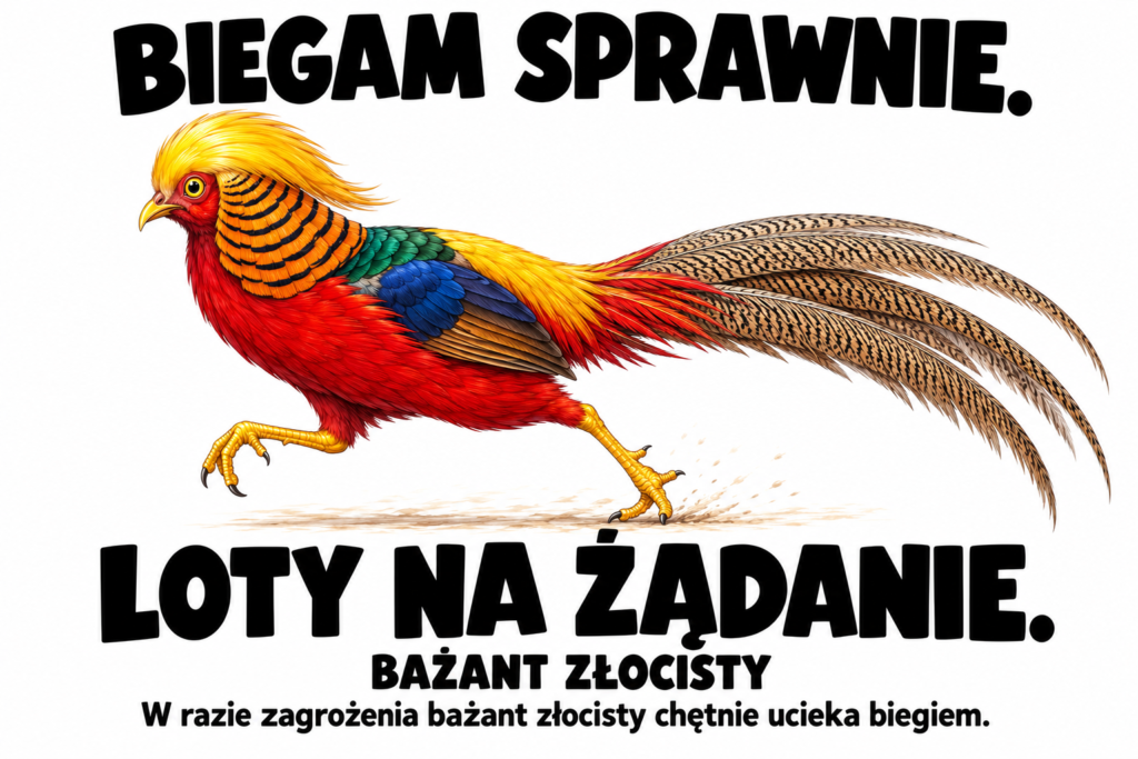 Bażant złocisty — BIEGAM SPRAWNIE