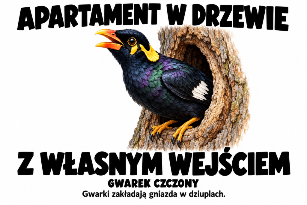 Gwarek czczony — APARTAMENT W DRZEWIE