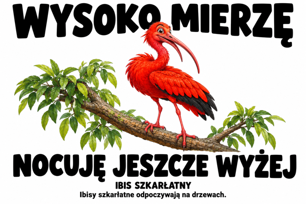 Ibis szkarłatny — WYSOKO MIERZĘ