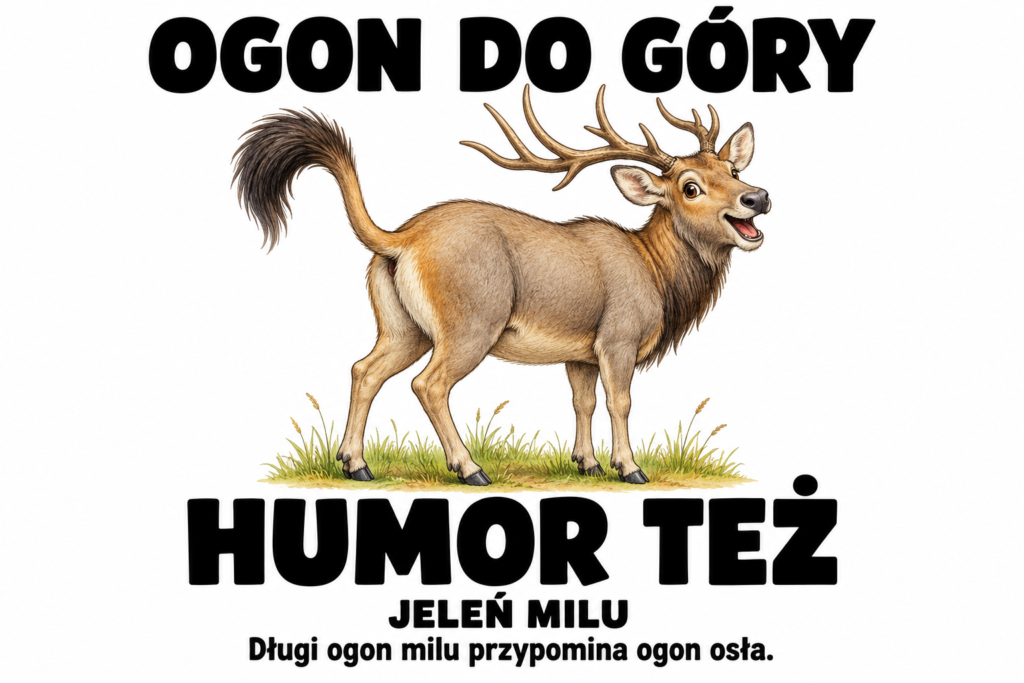 Jeleń milu — OGON DO GÓRY
