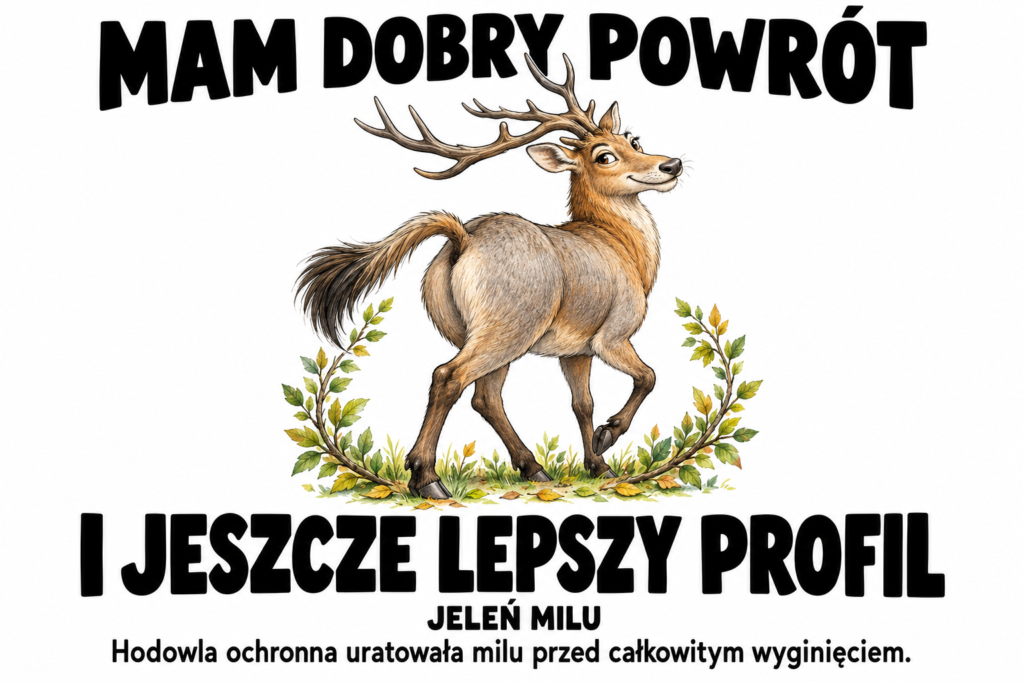 Jeleń milu — MAM DOBRY POWRÓT