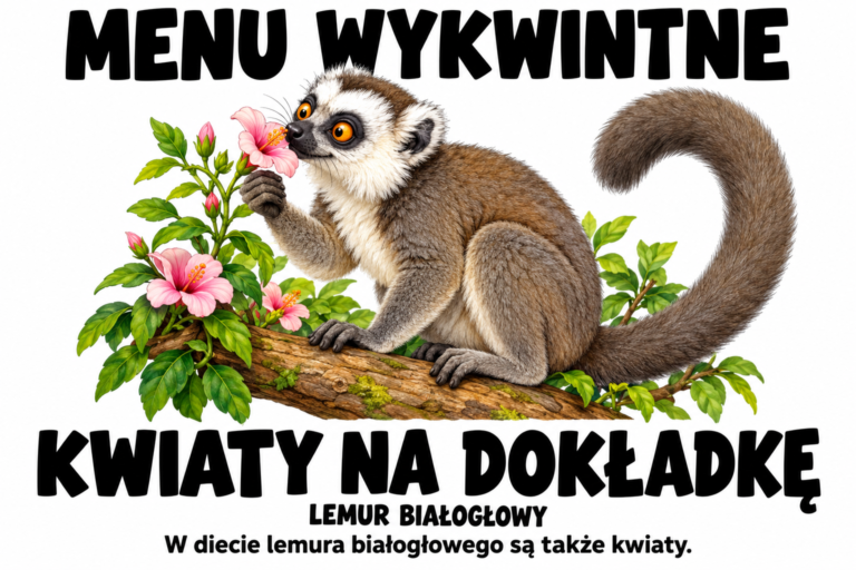 Lemur białogłowy — MENU WYKWINTNE