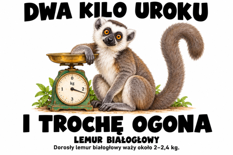 Lemur białogłowy — DWA KILO UROKU