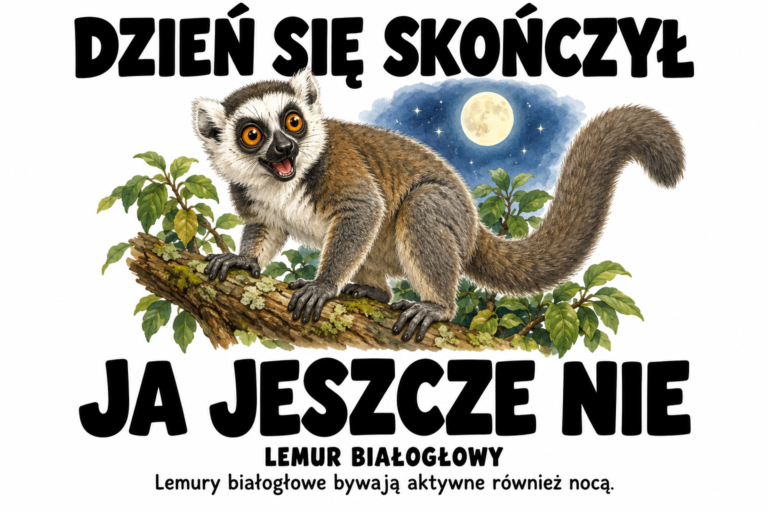 Lemur białogłowy — DZIEŃ SIĘ SKOŃCZYŁ