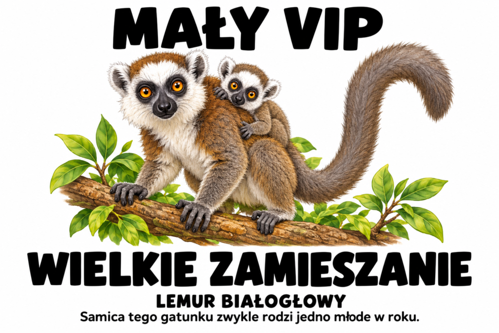Lemur białogłowy — MAŁY VIP