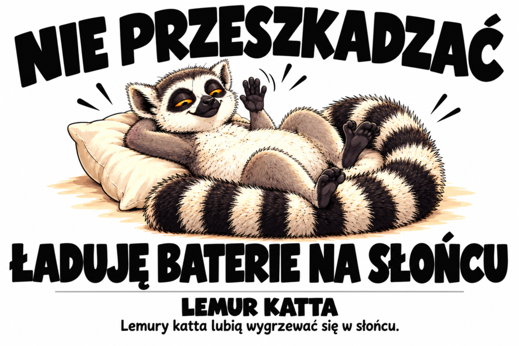 Lemur katta — NIE PRZESZKADZAĆ