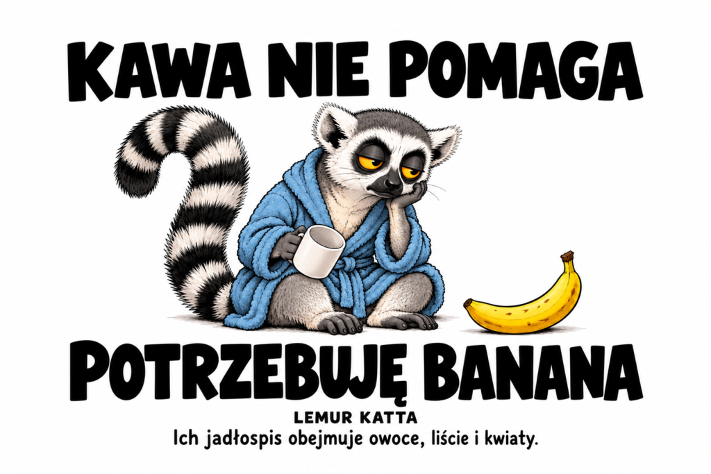 Lemur katta — KAWA NIE POMAGA