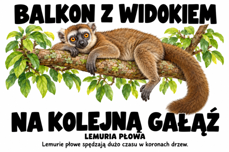 Lemuria płowa — BALKON Z WIDOKIEM