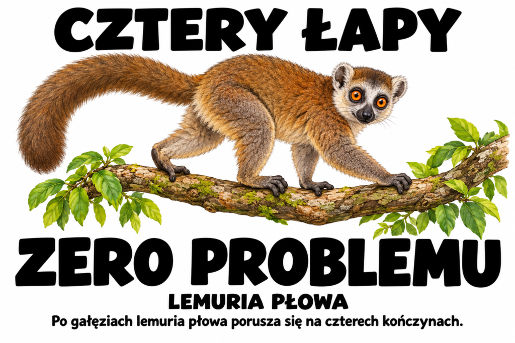Lemuria płowa — CZTERY ŁAPY