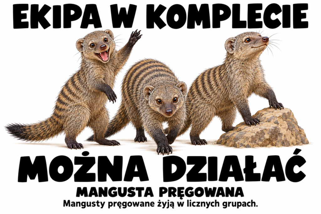 Mangusta pręgowana — EKIPA W KOMPLECIE