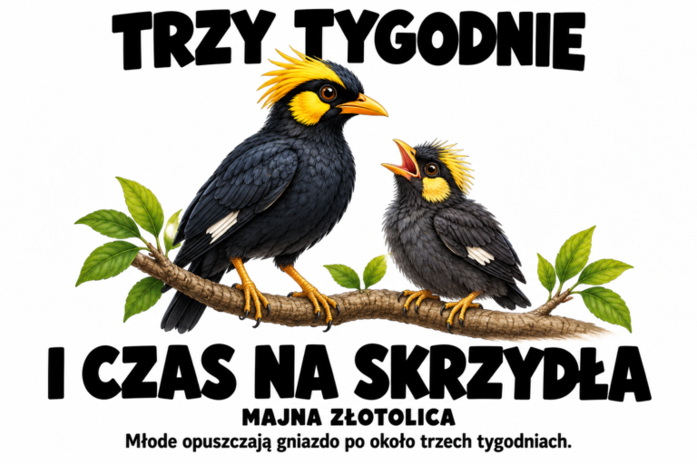 Majna złotolica — TRZY TYGODNIE