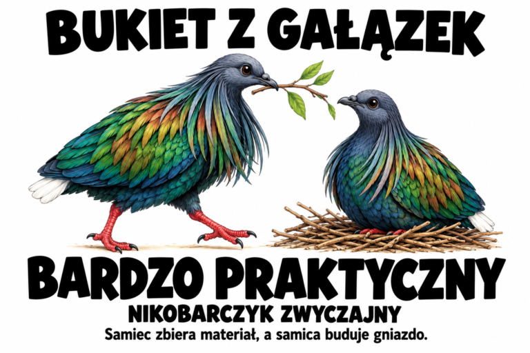 Nikobarczyk zwyczajny — BUKIET Z GAŁĄZEK