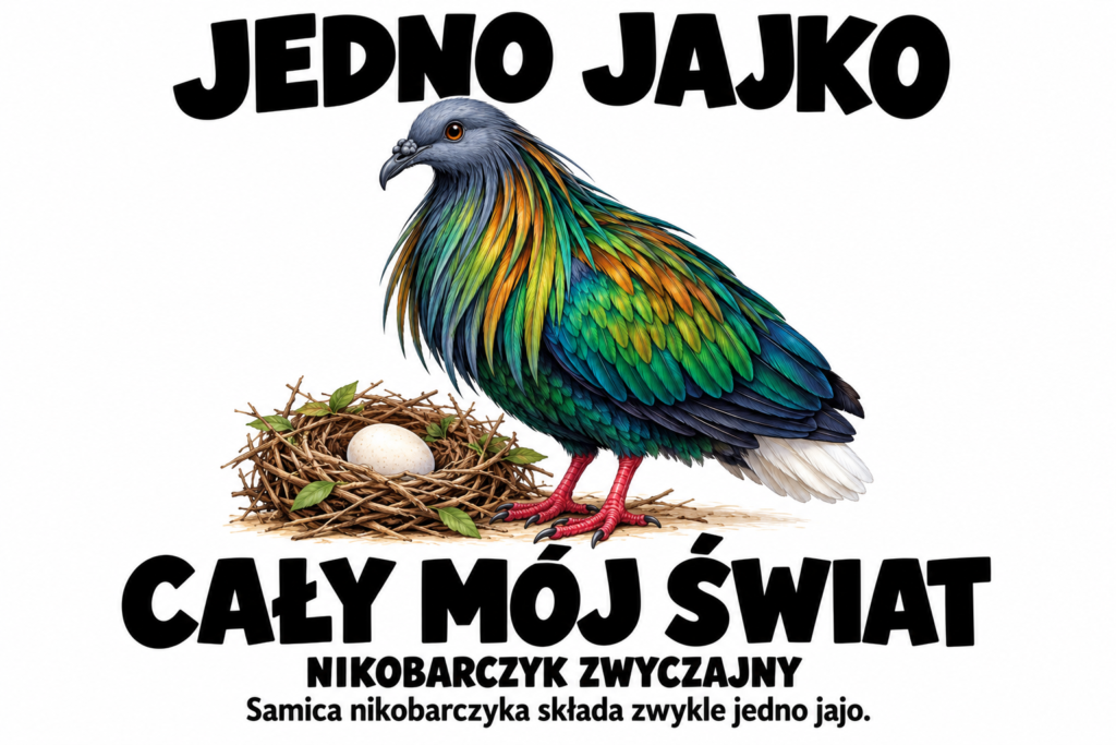 Nikobarczyk zwyczajny — JEDNO JAJKO