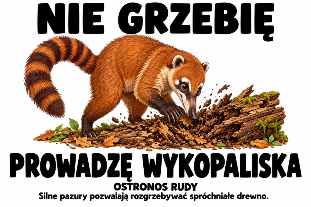Ostronos rudy — NIE GRZEBIĘ