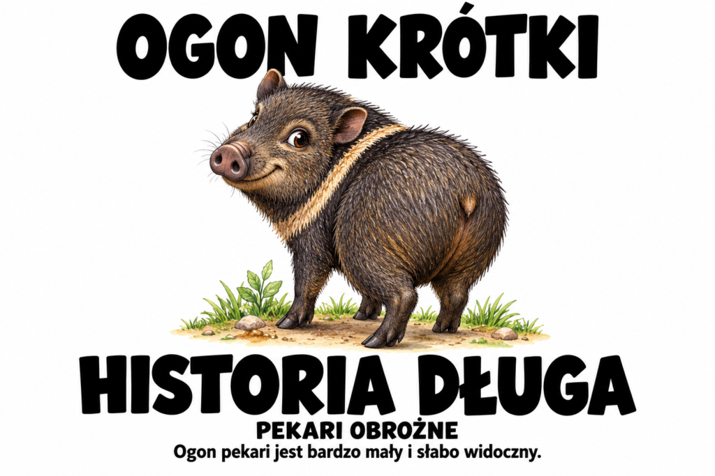 Pekari obrożne — OGON KRÓTKI