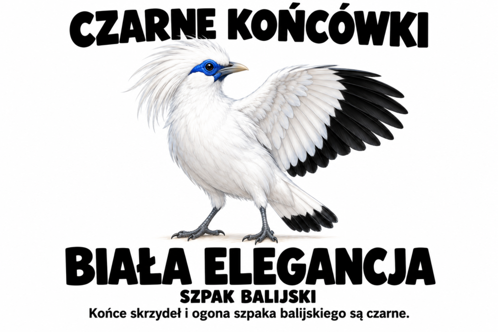 Szpak balijski — CZARNE KOŃCÓWKI